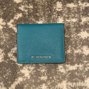 Michael Kors Bifold Wallet Teal Blue Green